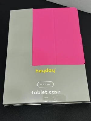 Heyday Tablet Case For 10.2" IPad Neon Pink Tri-Fold Stand Stylus Holder - Image 1 of 4