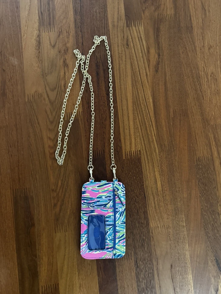 Bolsa de identificación de teléfono celular de viaje LILLY PULITZER con cadena Foto 1 de 4