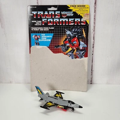 Hasbro Transformers G1 Aerialbot paracaidismo con tarjeta técnica para Superion 1986 de colección Foto 1 de 4