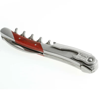Chateau Laguiole Gerard Basset 不锈钢开瓶器 带红色耐力手柄 — 第 1/3 张图片
