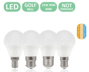 5W 7W 12W 25W 40W 60W LED Golf Ball Light Energy Saving Bulbs E14 B22 E27 240V - Picture 1 of 18