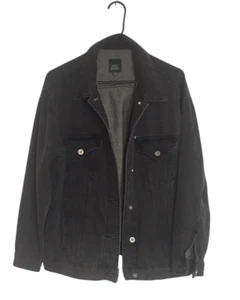 Wild Fable Black Denim Trucker Jean Jacket Oversized Women's Size Medium - Picture 1 of 12