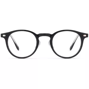 Gafas redondas de plástico marco de luz marco anteojos con almohadilla nasal ajustable negro - Imagen 1 de 17