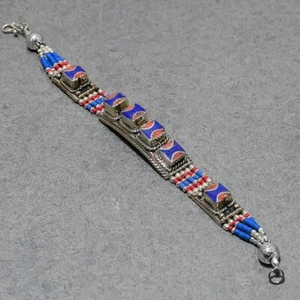 Handgefertigtes ethnisches Geschenk Schmuck Nepali Armband aus roter Koralle ... - Bild 1 von 6