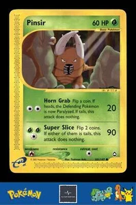👾 2003 Pokemon e-Series Aquapolis 101/147 Pinsir (Aoki) - Foto 1 di 3