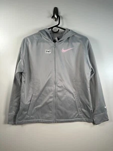 BNWT Nike Therma Fit Kids Girls Full Zip Hoodie Sweatshirt Loose Plus Sz L 20x24 - Picture 1 of 14