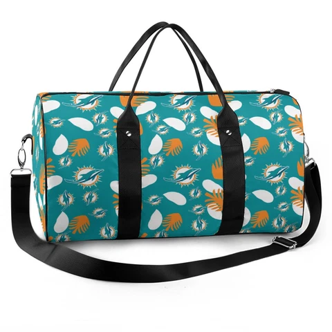 Miami Dolphins Travel Handbag Sport Gym Bag Large Capacity Print Style Bag Cover