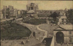 LONDRES recibo en formato postal ~1940 Art Treasure Gate Great Britain - Imagen 1 de 1