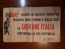 MANIFESTO ORIGINALE PARTITO MOVIMENTO SOCIALE ITALIANO MSI Poster fascismo