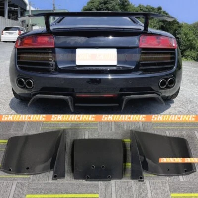 Real Carbon Fiber Rear Bumper Diffuser Lip Spoiler For Audi R8 GT V8 V10 2008-15 - Image 1 of 4