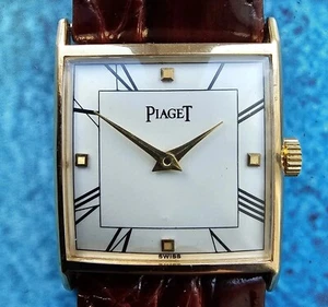 Vintage 18k Solid Gold Piaget Hand-Winding Men's Watch 18ct - Picture 1 of 14