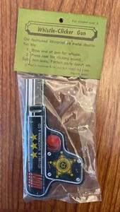Vintage Shackman 1981 Tin Toy Whistle-Clicker Western Gun - Unused in Package - Picture 1 of 1