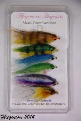 Fliegentom 2950 Streamerset Matte Faserfischchen - Bild 1 von 2
