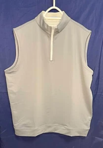NEW Peter Millar Galway Stretch 1/4 Zip Men's Performance Vest size M & L, Gray - Picture 1 of 7