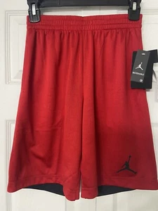 Nike Jordan HBR Reversible 2 in1 Mesh Shorts Red & Black -Youth Boys Medium - Picture 1 of 11