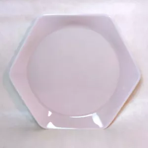 Retired IKEA Hexagon Plate Formidable Lunch Salad Ballet Pink 9.5 inch Porcelain - Picture 1 of 6