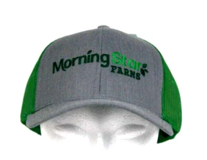 Cappello berretto adulto Morning Star Farms verde erica strutturato maglia camionista NUOVO - Foto 1 di 6