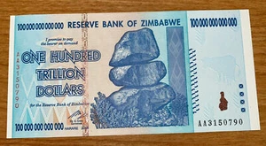 2008 100 TRILLION DOLLARS ZIMBABWE BANKNOTE AA P-91 GEM Unc Note Currency - Picture 1 of 5