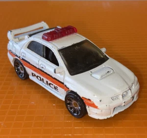 Vintage 2008 Matchbox Subaru Impreza Police Car White Silver Emergency Rare Old - Picture 1 of 7