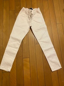Gap Girl High Stretch Jegging Ankle Jeans Pastel Pink Silver Dots Size 12Y - Picture 1 of 5