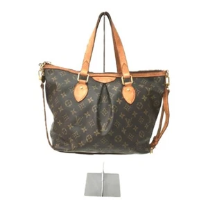 Louis Vuitton Monogram Palermo PM 2WAY Shoulder Handbag Brown M40145 USED - Picture 1 of 10