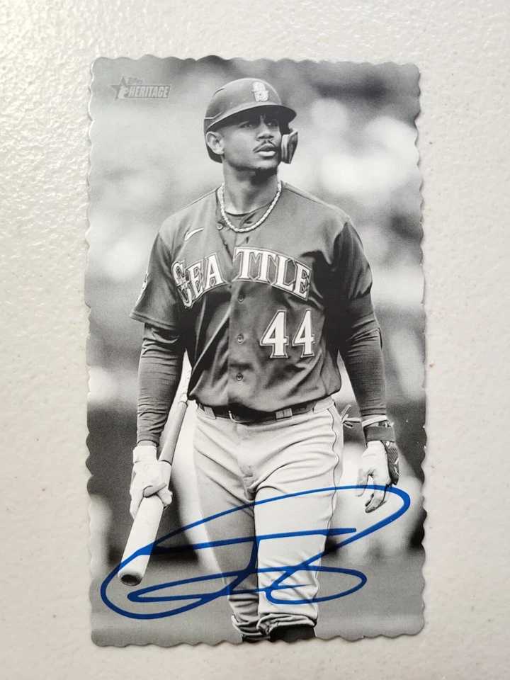JULIO RODRIGUEZ 2023 TOPPS HERITAGE HI NUMBER DECKLE BOXTOPPER #DB-10 SEATTLE NM - Image 1 of 2