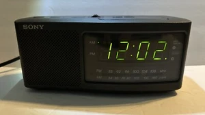 Radio reloj despertador doble vintage Sony Dream Machine FM/AM ICF-C740 -Negro-probado K - Imagen 1 de 7