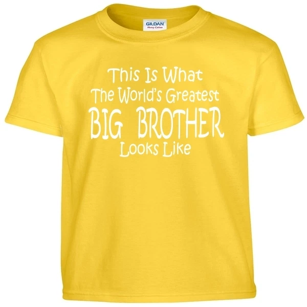 Worlds Greatest BIG BROTHER Camiseta Niños Jóvenes Niños y Adultos Camiseta Foto 1 de 3