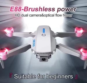 8K HD Drone Dual Camera WIFI FPV GPS Foldable Selfie RC Quadcopter E88 Kids Toys - Picture 1 of 14