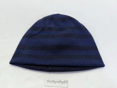 Новый без ЯРЛЫКОВ Polo регби Ralph Lauren хлопок регби полоски черный темно-синий Beanie шляпа - Изображение 1 из 4
