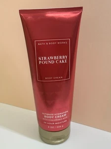 Bath & Body Works "STRAWBERRY POUND CAKE" Ultimate Hydration Body Cream 8 oz - Picture 1 of 2