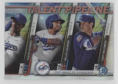 2017 Bowman Chrome Talent Pipeline Yadier Alvarez Willie Calhoun Cody Bellinger - Image 1 of 2