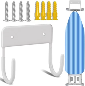 Ironing Board Wall Mount Hanger for Laundry White - Picture 1 of 7