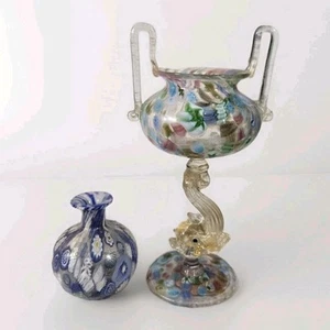 Venice Italy Ernesto Graziadei Blown Glass Chalice, Venice, 1915-20 Millefiori - Picture 1 of 13