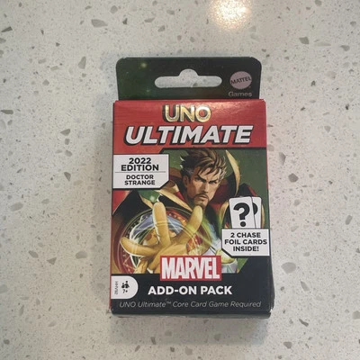 ​UNO Ultimate Marvel Card Game Add-On Pack Dr. Strange Deck 2 Chase Foil  Cards - Image 1 of 2
