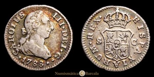 Carlos III 1/2 Real (1,41g) 1788 Sevilla Ensayador C Aureo y Calico-318 MBC - Picture 1 of 3