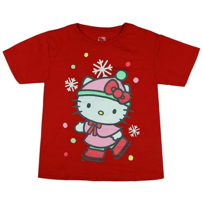 Camiseta Hello Kitty para niñas Patines de hielo y copos de nieve Foto 1 de 4