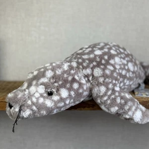 Peluche Jellycat Grande Linus Leopardo - Gris/Blanco Mancha Grande Criatura Marina 22" - Imagen 1 de 18