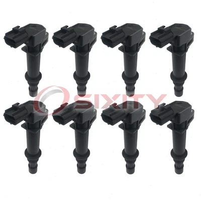8 pc Hitachi Ignition Coils for 2007 Chrysler Aspen 4.7L V8 Spark Plug Wire zr - Image 1 of 4