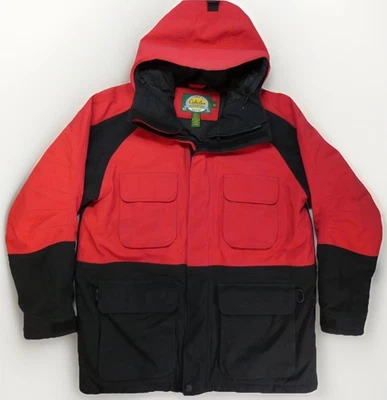 Cabelas Guidewear Parka Gore-Tex Jacket Mens Large Red Black Thinsulate Ice-Fish - Image 1 of 4