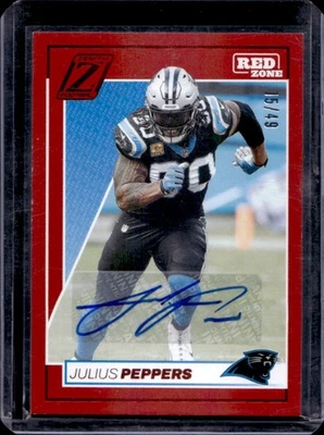 2024 Panini Zenith Julius Peppers Auto Red Zone #15/49 Panthers - Image 1 of 2