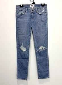 Paige Womens Jeans 26 Blue Denim Skyline Ankle Peg Straight Leg Distressed Boho - Bild 1 von 20