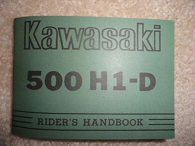 1973 Kawasaki 500 H1-D Rider's Handbook Owner's Manual H1 D Riders Owners Parts - Image 1 of 4