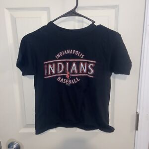Minor League Baseball Indianapolis Indians boys t shirt Small Gildan black