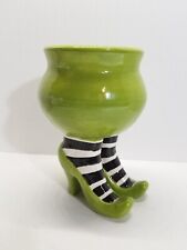 JMN Studio Art Pottery Succulent Planter Cauldron Bowl on Feet with Stockings 