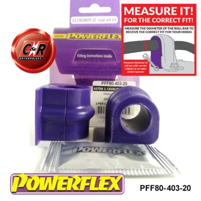 Powerflex Frente Arb Soportes 20mm para Vauxhall Astra MK3 F 91-98 PFF80-403-20 - Imagen 1 de 4