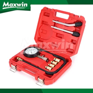 8x Petrol Cylinder Compression Tester Engine Kit Gauge Tool Automotive - Picture 1 of 10