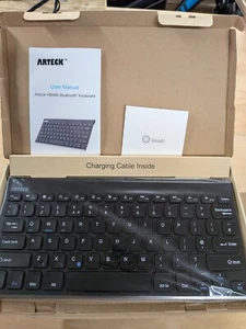 Arteck-HB086 Rechargeable Bluetooth Stainless Steel Keyboard for iOS/Android - Picture 1 of 4