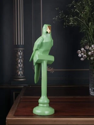 Estatueta decorativa de papagaio Fengshui peça estátua para decoração de escritório em casa - Imagem 1 de 4