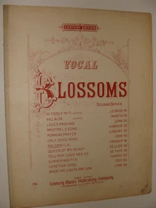 Letras, piano de La Paloma de Yradier 1906 en inglés y español - Imagen 1 de 1